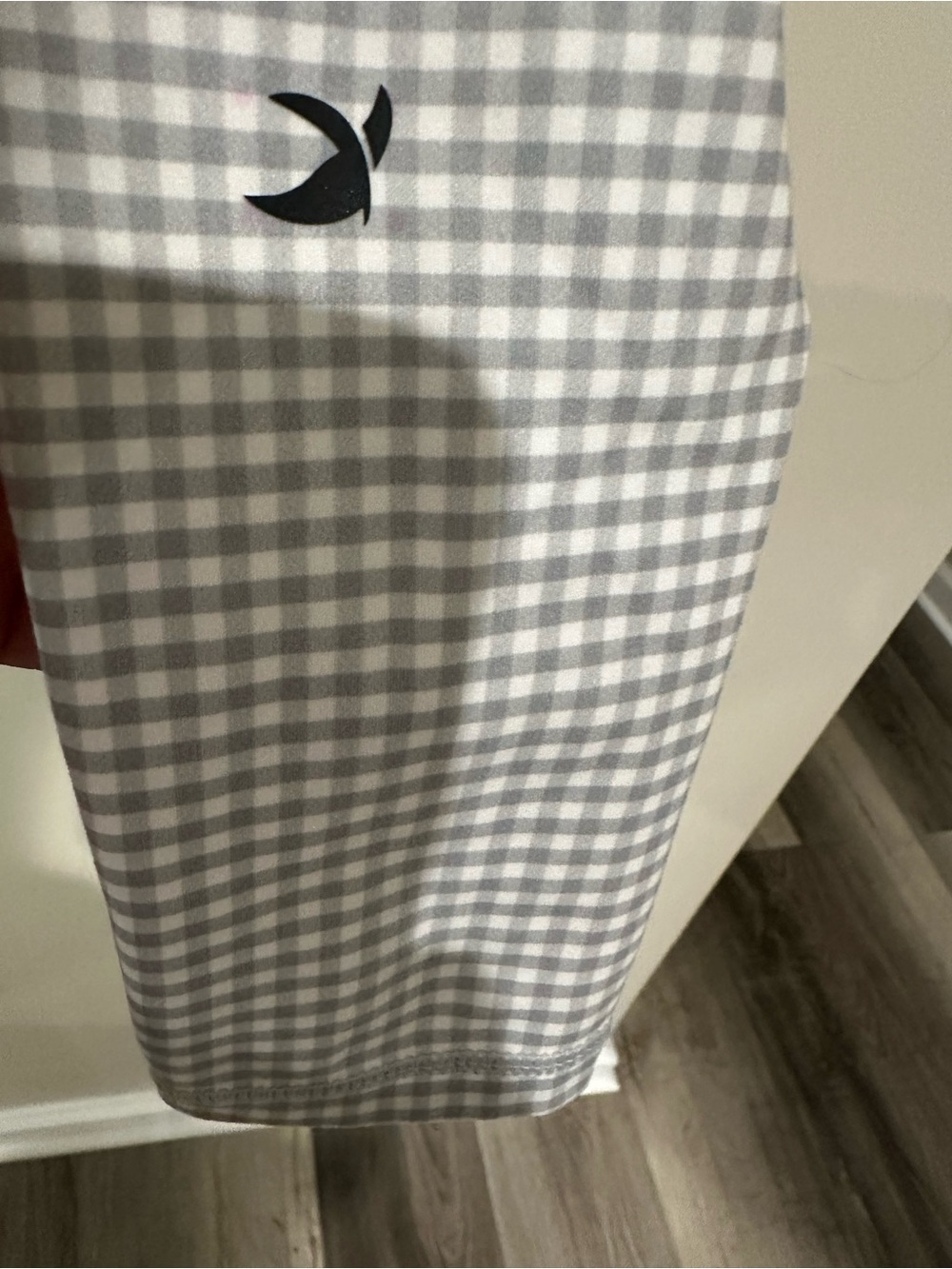 Glyder Gray White Gingham Plaid Leggings XS Yoga Athleisure Cottagecore - Picture 6 of 10